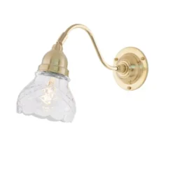 Karlskrona Lampfabrik Runeberg Vägglampa, mässing