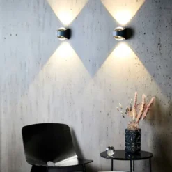 LOOM Saga Svart IP65 Vägglampa