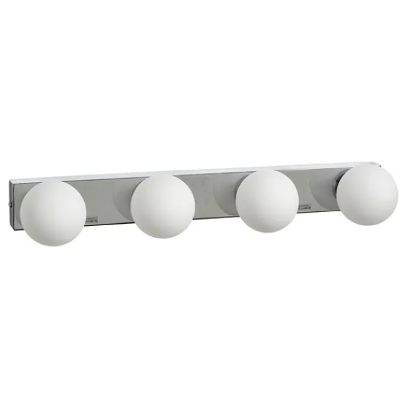 Armaturhantverk Sandhamn 4 vägglampa, krom 49,5cm