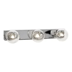 Armaturhantverk Sandhamn 3 vägglampa, krom/klar 39,5cm