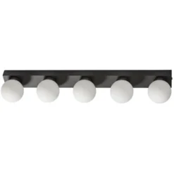 Armaturhantverk Sandhamn 5 vägglampa, svart 59,5cm
