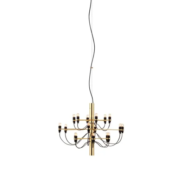 FLOS Sarfatti 2097/18 takkrona inkl. ljuskällor, Mässing 69cm