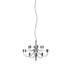 FLOS Sarfatti 2097/18 takkrona inkl. ljuskällor, Krom 69cm