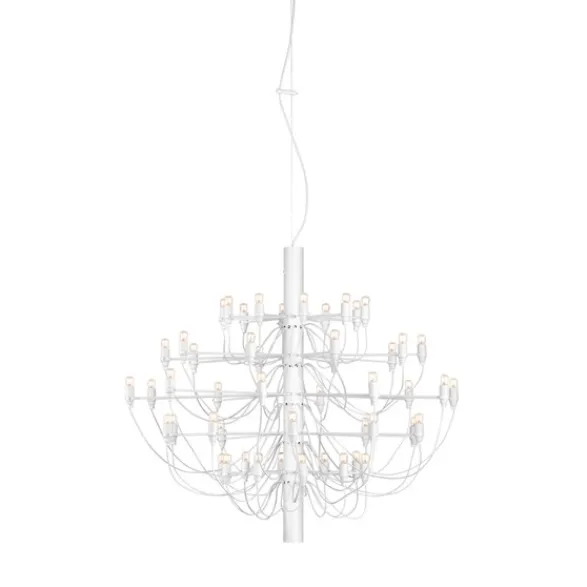 FLOS Sarfatti 2097/50 takkrona inkl. ljuskällor, Vit 100cm