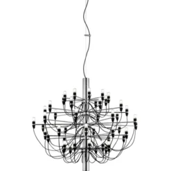 FLOS Sarfatti 2097/50 takkrona LED inkl. ljuskällor, Krom 100cm
