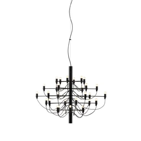 FLOS Sarfatti 2097/30 takkrona LED inkl. ljuskällor, Mattsvart 88cm