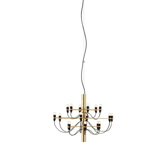 FLOS Sarfatti 2097/18 takkrona LED inkl. ljuskällor, Mässing 69cm