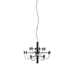 FLOS Sarfatti 2097/18 takkrona LED inkl. ljuskällor, Mattsvart 69cm
