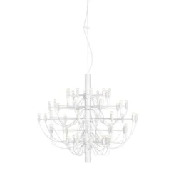 FLOS Sarfatti 2097/50 takkrona LED inkl. ljuskällor, Vit 100cm
