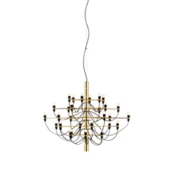 FLOS Sarfatti 2097/30 takkrona LED inkl. ljuskällor, Mässing 88cm