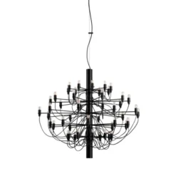 FLOS Sarfatti 2097/50 takkrona LED inkl. ljuskällor, Mattsvart 100cm