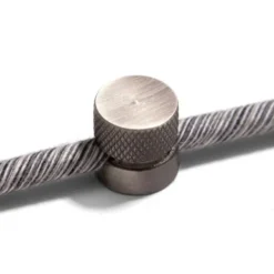Creative cables Sarè - kabelklammer för textilkabel Satin Titanfärg 2-pack