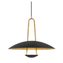 Konsthantverk Satellit taklampa, svart/råmässing 40cm