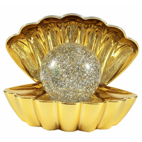 itotal Shell Glitter bordslampa, guld