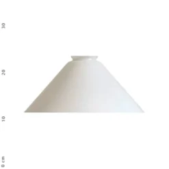 Karlskrona Lampfabrik Skomakarskärm 25/60 hög, opalvit