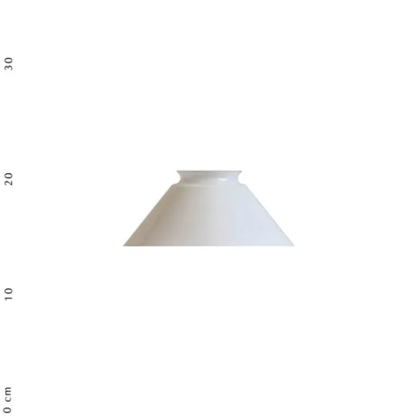 Karlskrona Lampfabrik Skomakarskärm 15/60, opalvit