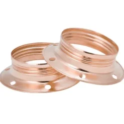 lampsladdar.se Skärmring E27 metall koppar 2-pack