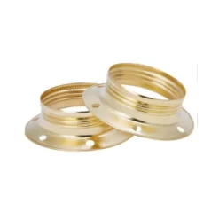 lampsladdar.se Skärmring E27 metall mässing 2-pack