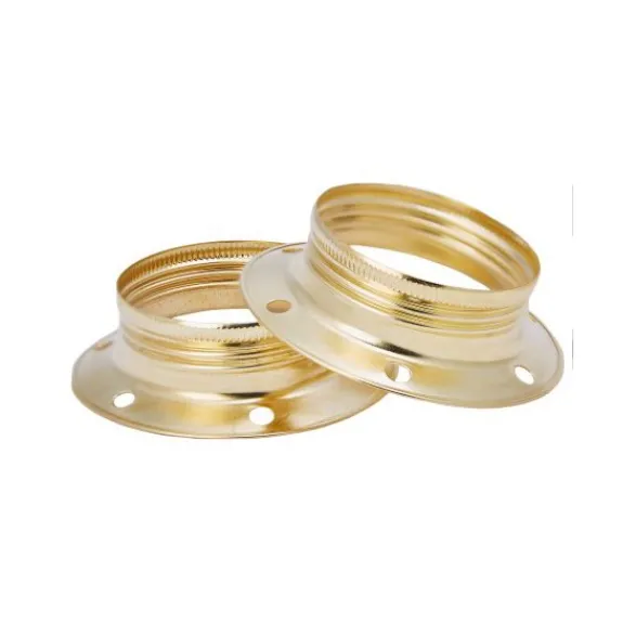 lampsladdar.se Skärmring E27 metall mässing 2-pack