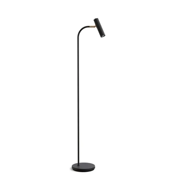 Belid Slender golvlampa svart struktur/mässing
