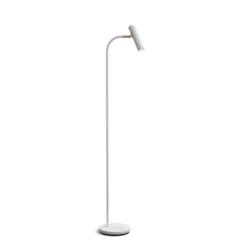 Belid Slender golvlampa vit struktur/mässing