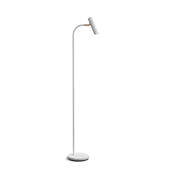 Belid Slender golvlampa vit struktur/mässing