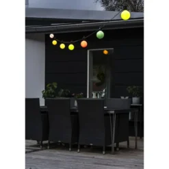 Konstsmide Slinga 10 färgade E27 LED, dimbar
