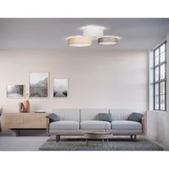 Belid Soft plafond, grå linne 44cm