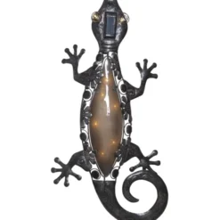 Star Trading Solcellsdekoration Gecko Svart 52cm