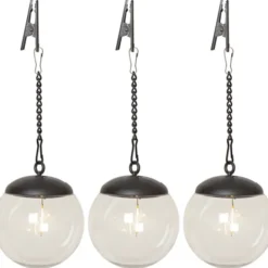 Star Trading Solcellsdekoration Globe 29cm, Transparent (3-pack)