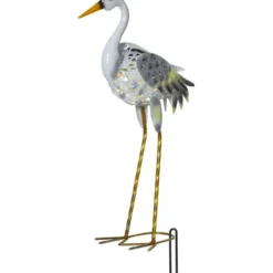 Star Trading Solcellsdekoration Heron Grå 55cm