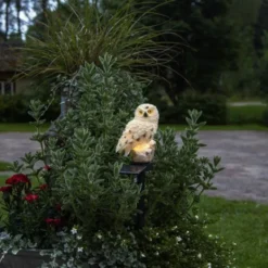 Star Trading Solcellsdekoration Owl Beige 33cm