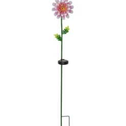 Star Trading Solcellsdekoration Pink Daisy Rosa 81cm