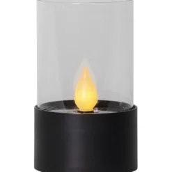Star Trading Solcellslykta Puloun Svart 14cm