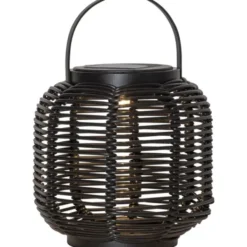 Star Trading Solcellslykta Runda Svart 15cm