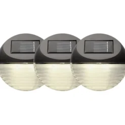 Star Trading Solcellsvägglykta Fency 3 p Brun 11cm