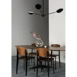 Watt & Veke Spoon taklampa, mattsvart/mässing Ø150