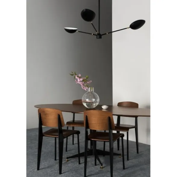 Watt & Veke Spoon taklampa, mattsvart/mässing Ø150