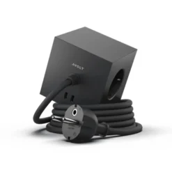 Avolt Square 1 USB-C/magnet grenuttag, Stockholm Black 1,8m