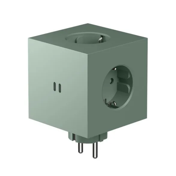 Avolt Square 2 USB/grenuttag, Oak Green