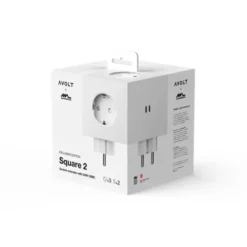 Avolt Square 2 USB/grenuttag, Opal White Martinelli Luce edition