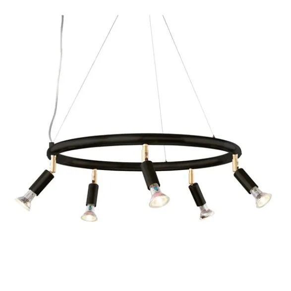Örsjö Belysning Star 5 spotlight rund, svart 60cm