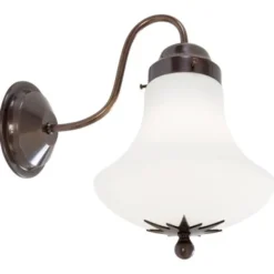 Konsthantverk Stoby vägglampa, oxid/opal 30cm