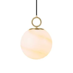 Halo Design Stockholm Pendel marmor/brun Ø25