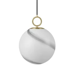Halo Design Stockholm Pendel marmor/grå Ø30