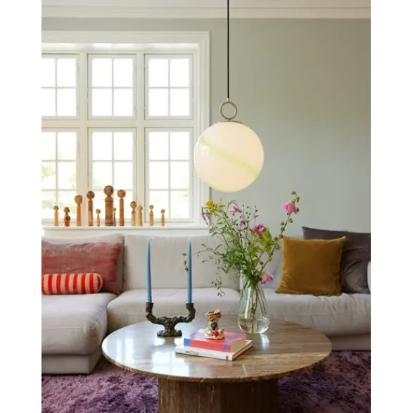 Halo Design Stockholm Pendel marmor/grön Ø30