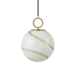 Halo Design Stockholm Pendel marmor/grön Ø25
