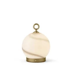 Halo Design Stockholm uppladdningsbar bordslampa marmor/grå Ø15
