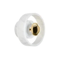 Tom Dixon Stone vägglampa LED, vit marmor/mässing