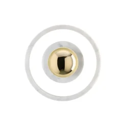 Tom Dixon Stone vägglampa LED, vit marmor/mässing
